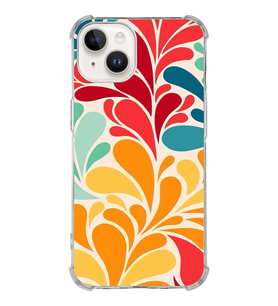 PrintiFy Apple iPhone 14 Uyumlu Retro Color 5 Baskılı Şeffaf Köşe Korumalı Antişok Kılıf