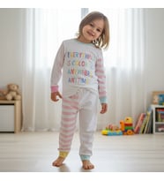 Çocuk Baskılı Pembe Renk 2'li Takım CB1008