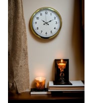 MCG Classic White Gold 40 Cm Metal Duvar Saati