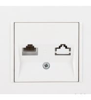 Netelsan  Data Prizi Rj 45 Cat6 + Çerçeve Dahil (Beyaz)