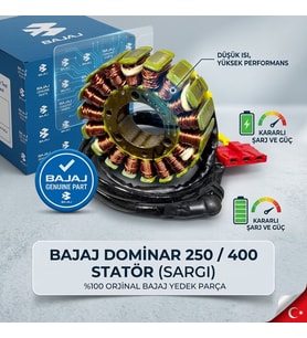 Bajaj Dominar 250 / 400 Uyumlu Orjinal Alternatör Statörü JF351011(Sargı) Arasmto