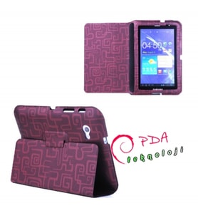Galaxy TAB 7 P6200 ile Uyumlu Standlı Kılıf Kırmızı Renk