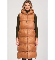 Dewberry Kadın %100 Polyester Xexese Yelek Camel Z9734 Günlük Dış Giyim, Katmanlı Kombin, Hafta Sonu Kombini