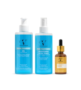 Vitanova 3’lü Cilt Bakım Seti Yüz Temizleme Jeli + Tonik + Vitamin C Serum