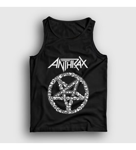 Presmono Unisex Siyah Skulls Anthrax Atlet 10469tt