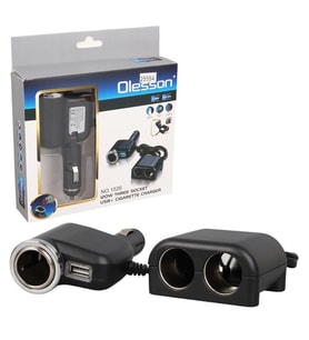 Olesson 1526 12-24V Tek USB Girişli 120W 80 CM Kablolu 3 LÜ Araç Çakmak Çoklayıcı