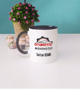 Otomotiv Mühendisi Kupa Bardak Siyah