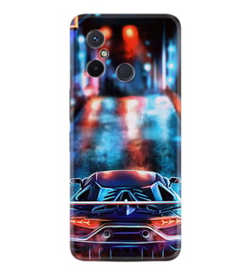 Xiaomi Redmi 12C Kılıf Silikon Desen Özel Seri Neon Cars 1724