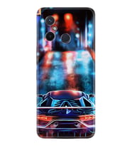Xiaomi Redmi 12C Kılıf Silikon Desen Özel Seri Neon Cars 1724