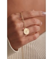 Kişiye Özel 925 Ayar Gümüş Şık Hibiskus Model Kolye (Gold)