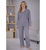 Kadın 7122 Uzun Kol Düğmeli Pijama Takımı