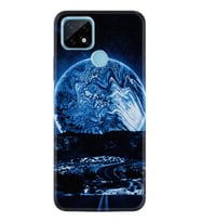 Realme C11 C21 C21Y C25Y C11 2021 Kılıf Desemli Silikon Mavi Gece 1605