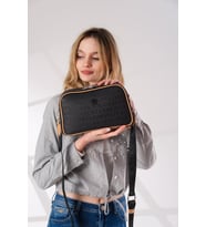 Just Polo Kadın Ayarlanabilir Askılı 6 Bölmeli Mini El ve Omuz Çantası PBU4023 (Siyah)