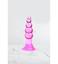 BOĞUMLU  PLUG TIKAÇ - DİLDO PEMBE RENK – SİLİKONLU  PLUG – YUMUŞAK YAPILI  PLUG