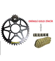Hyosung Gv 250 Zincir Dişli Seti A Kalite Oringli Gold Sarı Zincirli 2004-2015 -Arasmoto (Siyah)