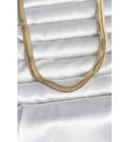 CM 14K Gold Renk Kalın Yassı Yılan Zincir Model 45 cm Kadın Kolye 5886 - HPSBYI5444-4298