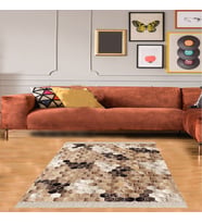 Dana Derisi Desen Dijital Baskı Yıkanabilir Kaymaz Taban Modern Salon Halısı ve Yolluk (Kahve) (Kahverengi)