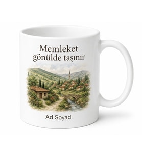 Memleket Temalı Amcaya Özel Baskılı Kupa Bardak Hediye
