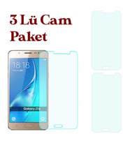 Samsung Galaxy J7 2016 Uyumlu Temperli Kırılmaz Cam Ekran Koruyucu 3 lü Set