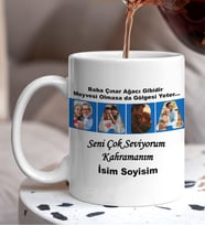 Kişiye Özel 4 Fotoğraflı  Kupaa Bardakk