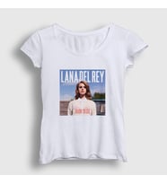 Presmono Kadın Beyaz Born To Die Lana Del Rey T-Shirt 395589tt