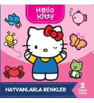 Hello Kitty - Hayvanlarla Renkler (Ciltli)