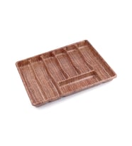 BÜYÜK - AHŞAP RENK - 7 BÖLMELİ ÇEKMECE İÇİ KAŞIKLIK 50X37CM (5343)
