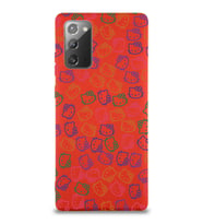 Samsung Galaxy Note 20 Uyumlu Lansman Kılıf Hello Kitty Tasarımlı İçi Kadife Kapak-Kırmızı (Şeffaf)