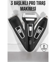 3 Başlıklı Profesyonel Tıraş Makinesi