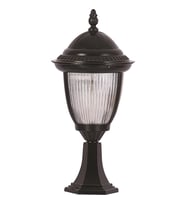AVONNI BSU-68053-BSY-K Siyah Boyalı Dış Mekan Aydınlatma E27 Aluminyum Döküm Dip Polikarbon Cam 25cm