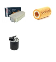 Bosch Filtre Bakım Seti Mercedes ML Serisi 250 CDI Dizel W166 2012-2015 Hava + Yağ f. + Yakıt Filtre Bosch