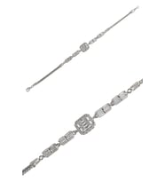 Baget Kesim Zirkon Taşlı 925 Ayar Gümüş Kadın Bileklik 201022944