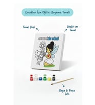 Annemizin Günü Temalı Boyama Tuvali Şövalesiz Boya ve Fırça Seti 20x20 cm