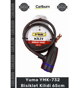 #Kilit Kilit Çelik Halat Pvc Kaplama Dayanıklı Güvenli 8mm YMK732 Bisiklet Kilidi 65cm