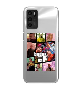 Oppo A16 / A55 Uyumlu Breaking Bad Gta Tasarımlı Şeffaf Telefon Kılıfı