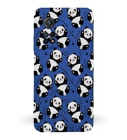 Xiaomi Mi 10T Uyumlu Lansman Kılıf Panda Tasarımlı İçi Kadife Kapak-Lacivert (Şeffaf)