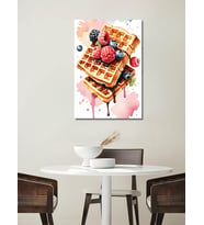 WAFFLE TATLI KANVAS TABLO FIRIN PASTANE EV DUVAR SALON OFİS HEDİYELİK DEKARASYON SÜSÜ ÖLÇÜ SEÇİNİZ :)