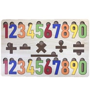 Farbu Oyuncak Renkli Sayılar İşlemler 27 Pcs Eğitici Ahşap Puzzle FBP12