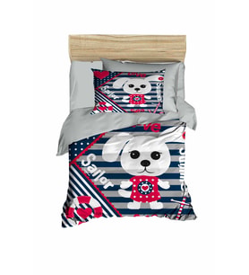 Yenidoğan Erkek Bebek Nevresim Takımı %100 Pamuklu Sailor (Çok Renkli)