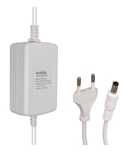 Weko Tottolet Uyumlu 1200 12 Volt 3.2 Amper 5.5 2.5 Uçlu Yerli Üretim Plastik Kasa Beyaz Masaüstü Adaptör Şarj Cihazı Aleti