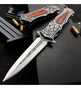 Knivox Browning Desenli Çelik Kabze Kamp Çakısı