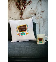 Almanca Öğretmeni Kupa Bardak ve Yastık Set (Beyaz)