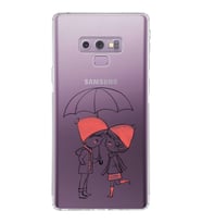 Samsung Galaxy Note 9 Uyumlu Kamera Korumalı Kapak Aşk Tasarımlı  Şeffaf  Kılıf