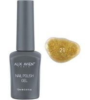 Uv Kalıcı Sarı Simli Jel Oje 21 - Gel Polish - 12 ml