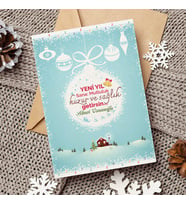 Yılbaşı Süsleri Temalı Kişiye Özel Kartpostal