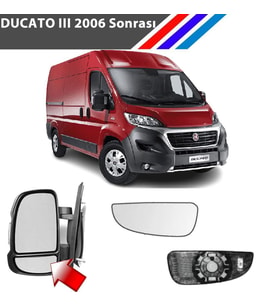 Ducato - Boxer - Jumper 2006 Sonrası Yan Ayna Camı Alt Mekanik - Sağ