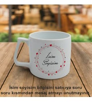 Kişiye Özel İsimli Çay Nescafe Latte Fincanı
