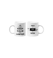 Avukat/Lawyer Hukukçu Temalı Hediyelik İkili Beyaz Seramik Kupa Seti-5-İKİLİ