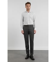 Kahverengi-Bej Yan Cep Kendinden Desenli Comfort Fit Classic Pantolon 1003255177