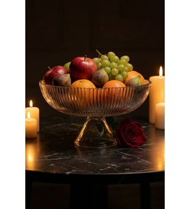 Ayaklı Kase 20 Cm-Bowl-Çukur Tabak-Meyvelik